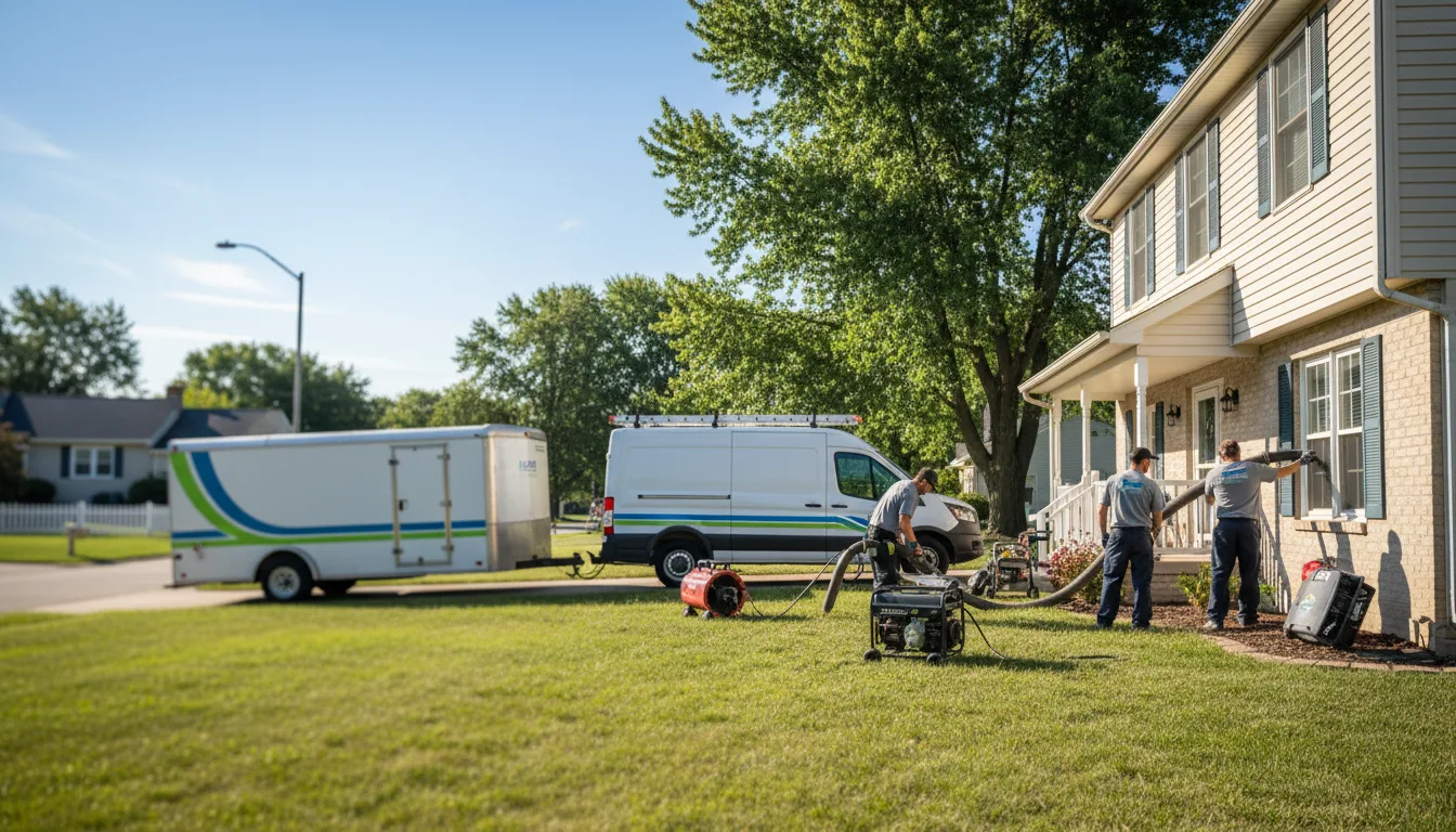 Flooded Basement Restoration And Cleanup With Repair in State Line, IN near me